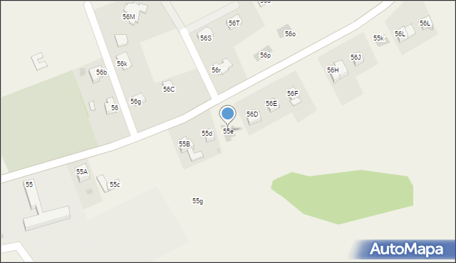 Ocice, Ocice, 55e, mapa Ocice