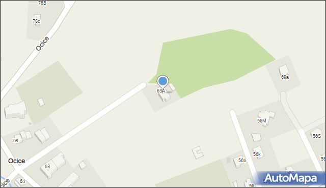 Ocice, Ocice, 63B, mapa Ocice
