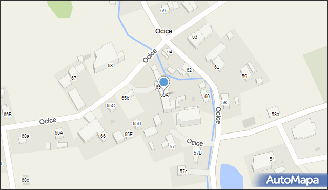 Ocice, Ocice, 65A, mapa Ocice