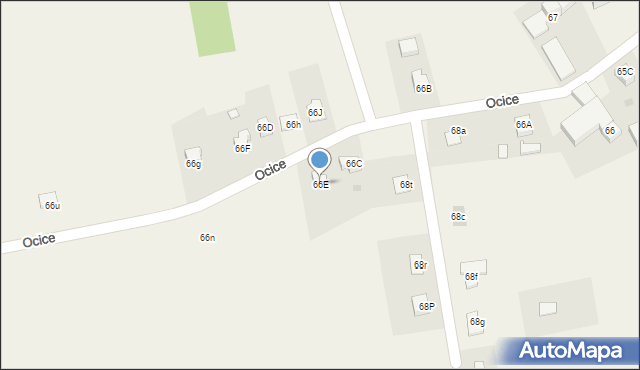 Ocice, Ocice, 66E, mapa Ocice