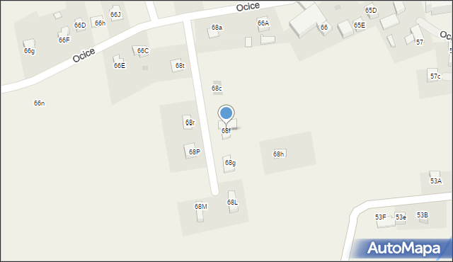 Ocice, Ocice, 68f, mapa Ocice