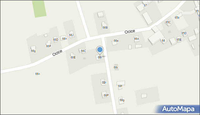Ocice, Ocice, 68t, mapa Ocice