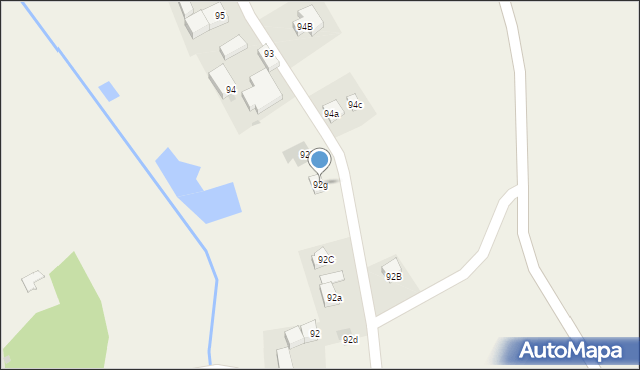 Ocice, Ocice, 92g, mapa Ocice