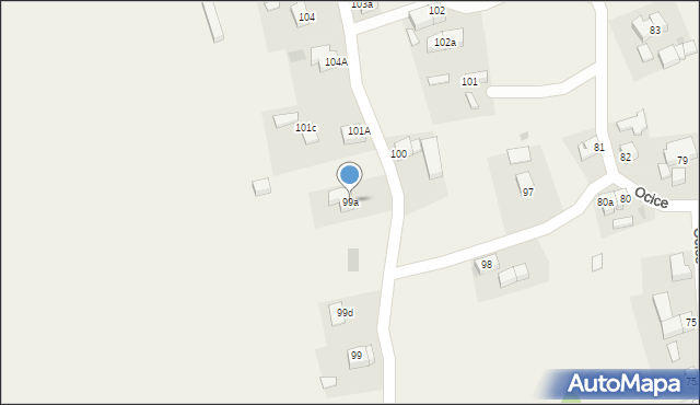 Ocice, Ocice, 99a, mapa Ocice