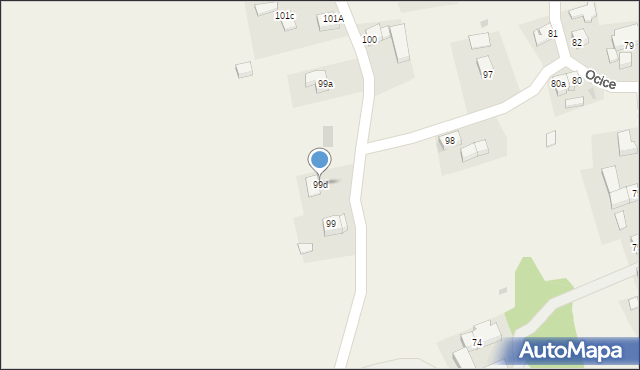 Ocice, Ocice, 99d, mapa Ocice