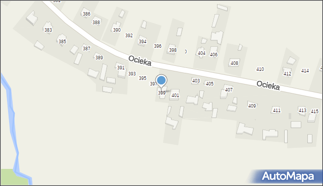 Ocieka, Ocieka, 399, mapa Ocieka
