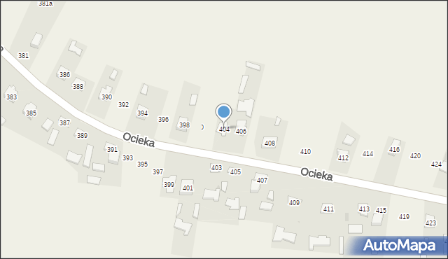 Ocieka, Ocieka, 404, mapa Ocieka
