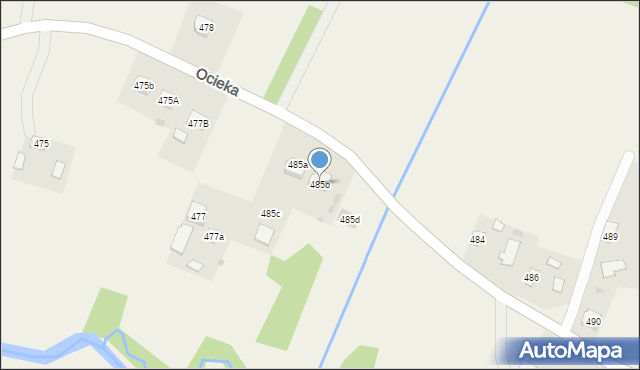 Ocieka, Ocieka, 485b, mapa Ocieka
