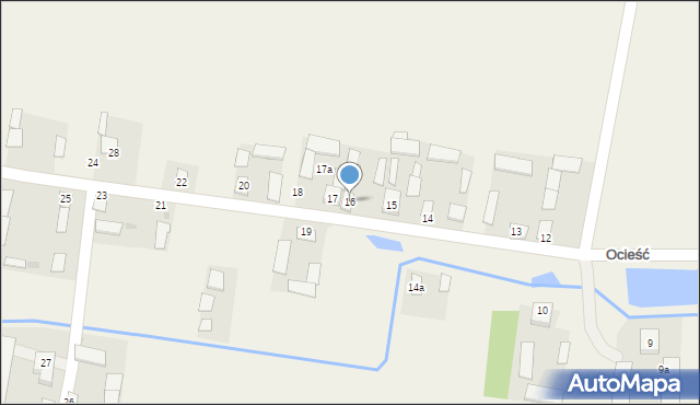 Ocieść, Ocieść, 16, mapa Ocieść