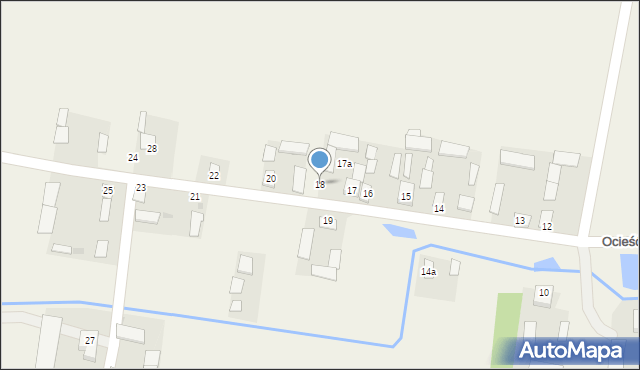 Ocieść, Ocieść, 18, mapa Ocieść