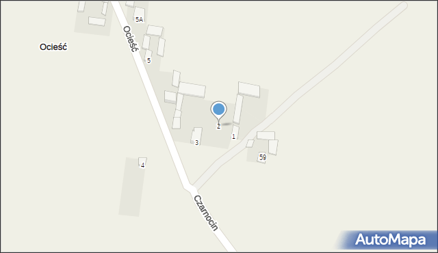 Ocieść, Ocieść, 2, mapa Ocieść