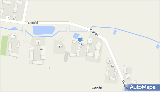 Ocieść, Ocieść, 8b, mapa Ocieść