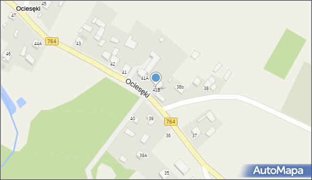 Ociesęki, Ociesęki, 41B, mapa Ociesęki
