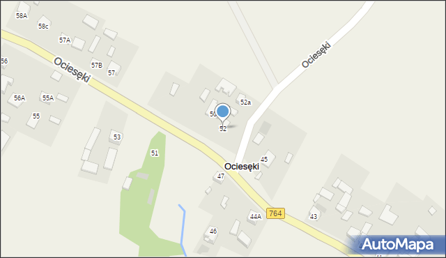 Ociesęki, Ociesęki, 52, mapa Ociesęki