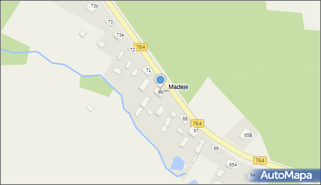 Ociesęki, Ociesęki, 69, mapa Ociesęki