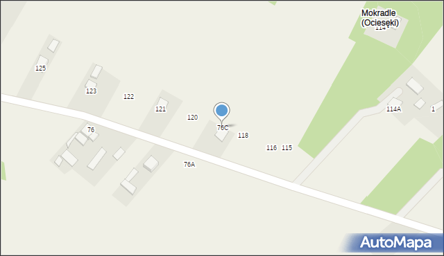Ociesęki, Ociesęki, 76C, mapa Ociesęki