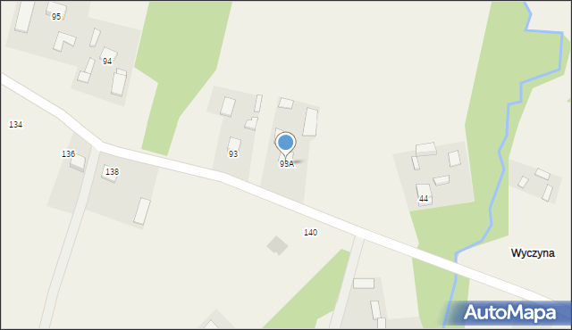 Ociesęki, Ociesęki, 93A, mapa Ociesęki