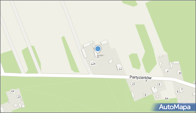 Ocięte, Ocięte, 12, mapa Ocięte