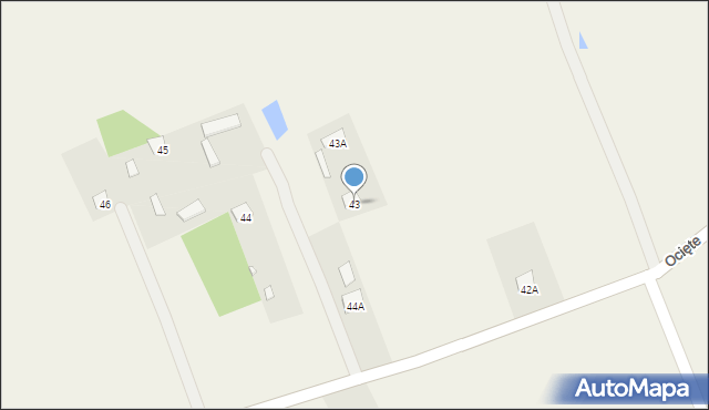 Ocięte, Ocięte, 43, mapa Ocięte