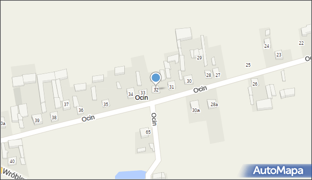 Ocin, Ocin, 32, mapa Ocin