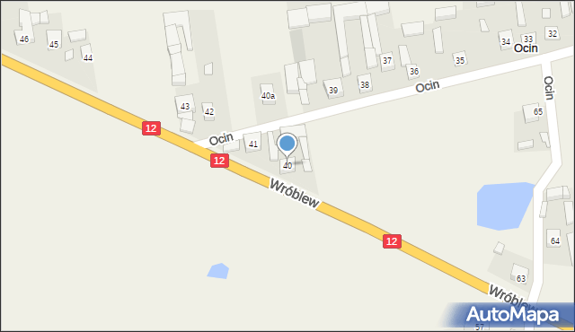 Ocin, Ocin, 40, mapa Ocin