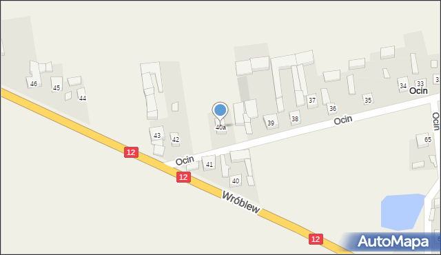 Ocin, Ocin, 40a, mapa Ocin