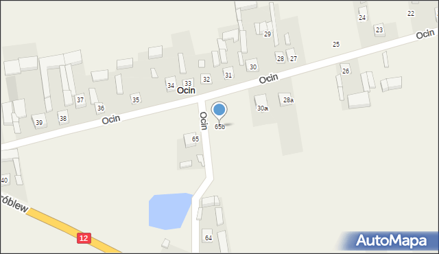 Ocin, Ocin, 65b, mapa Ocin