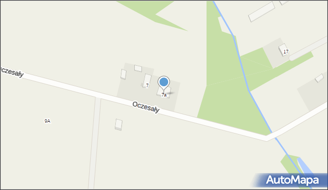 Oczesały, Oczesały, 7a, mapa Oczesały