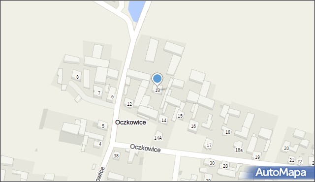 Oczkowice, Oczkowice, 13, mapa Oczkowice