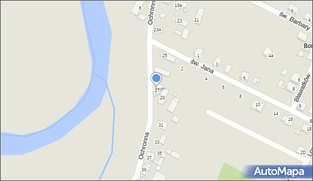Opole, Ochronna, 27, mapa Opola