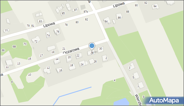 Potasze, Oczarowa, 28, mapa Potasze