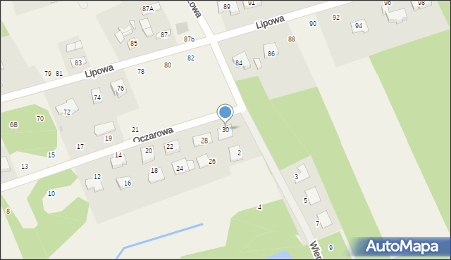 Potasze, Oczarowa, 30, mapa Potasze