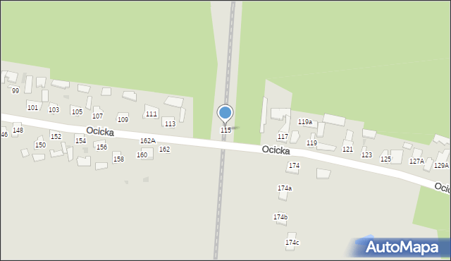 Tarnobrzeg, Ocicka, 115, mapa Tarnobrzegu
