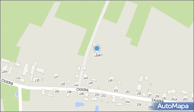 Tarnobrzeg, Ocicka, 143A, mapa Tarnobrzegu