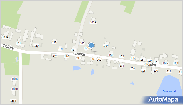 Tarnobrzeg, Ocicka, 147, mapa Tarnobrzegu