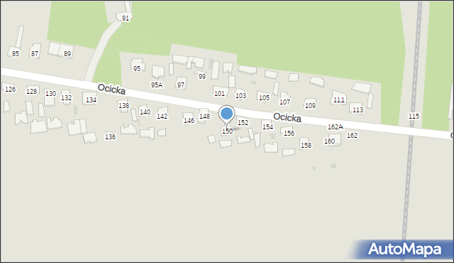 Tarnobrzeg, Ocicka, 150, mapa Tarnobrzegu