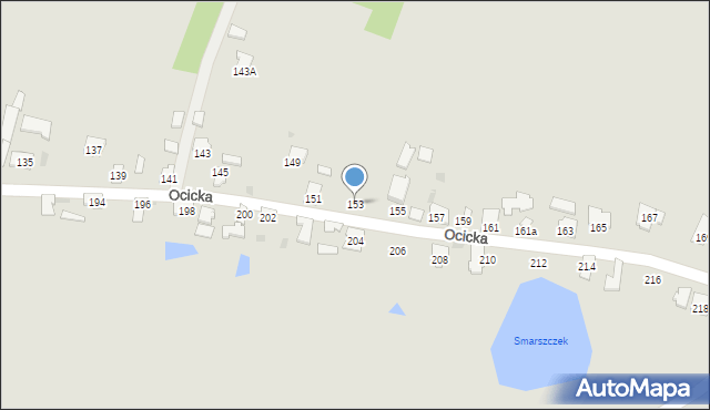 Tarnobrzeg, Ocicka, 153, mapa Tarnobrzegu