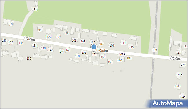 Tarnobrzeg, Ocicka, 154, mapa Tarnobrzegu