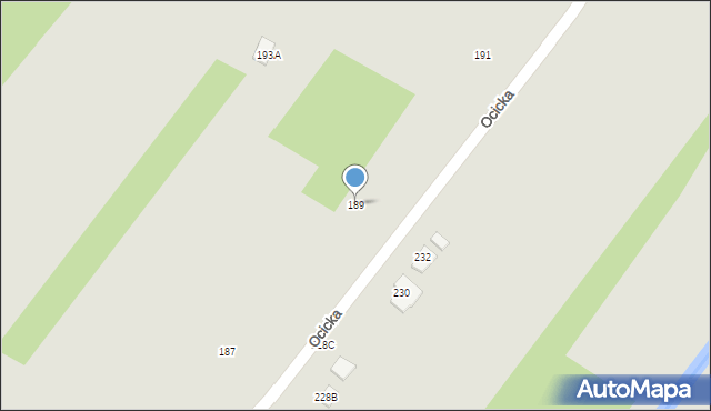 Tarnobrzeg, Ocicka, 189, mapa Tarnobrzegu
