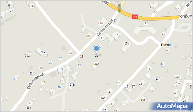 Trzebinia, Ochronkowa, 21, mapa Trzebinia