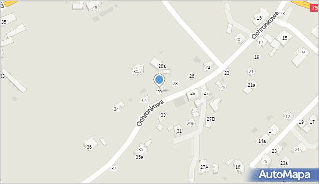 Trzebinia, Ochronkowa, 30, mapa Trzebinia