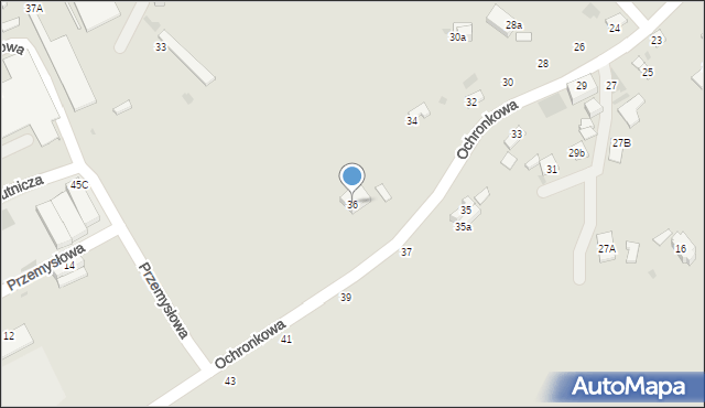 Trzebinia, Ochronkowa, 36, mapa Trzebinia