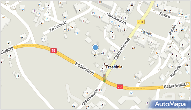 Trzebinia, Ochronkowa, 4B, mapa Trzebinia