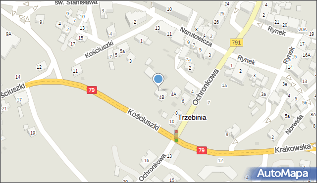 Trzebinia, Ochronkowa, 4C, mapa Trzebinia