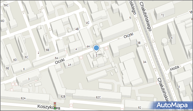 Warszawa, Oczki Wojciecha, 1, mapa Warszawy