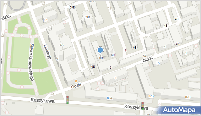 Warszawa, Oczki Wojciecha, 6D, mapa Warszawy