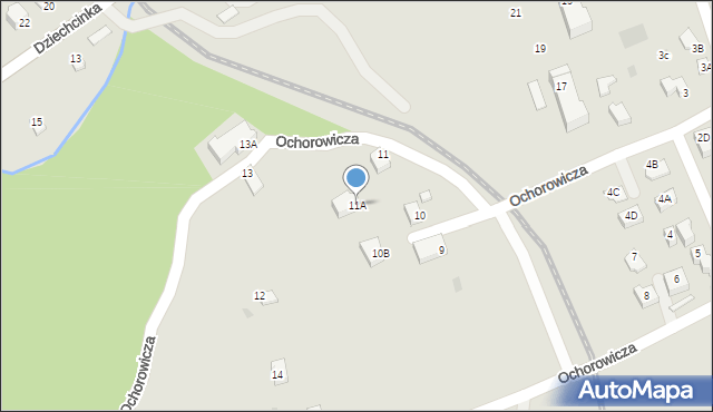 Wisła, Ochorowicza Juliana, 11A, mapa Wisła