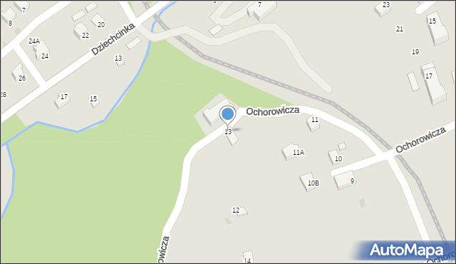 Wisła, Ochorowicza Juliana, 13, mapa Wisła