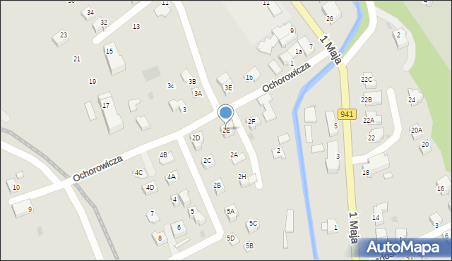 Wisła, Ochorowicza Juliana, 2E, mapa Wisła