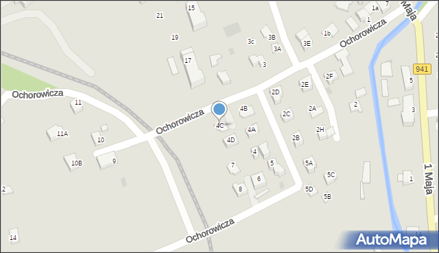 Wisła, Ochorowicza Juliana, 4C, mapa Wisła